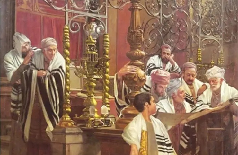'BAR MITZVAH in a Synagogue' by Oscar Rex, 1929.