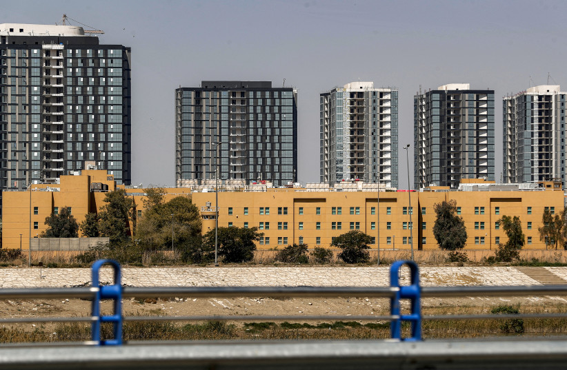 The US Embassy headquarters in Baghdad's fortified ''Green Zone'' is pictured on March 18, 2026.