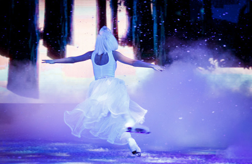LONDON, ENGLAND - NOVEMBER 21: Cast from The Imperial Ice Stars perform the Snowflake scene from The Nutcracker On Ice at Hyde Park Winter Wonderland on November 21, 2016 in London, England.