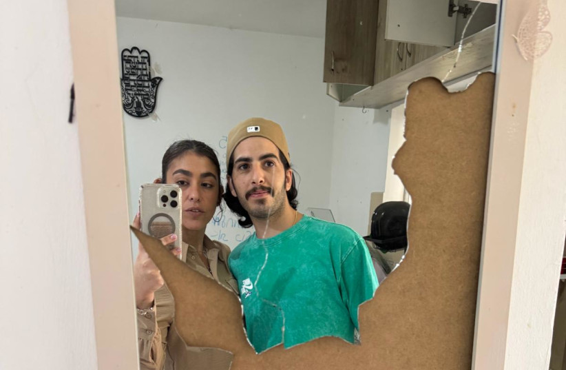 Ilana Gritzewsky with her partner Matan Zangauker.