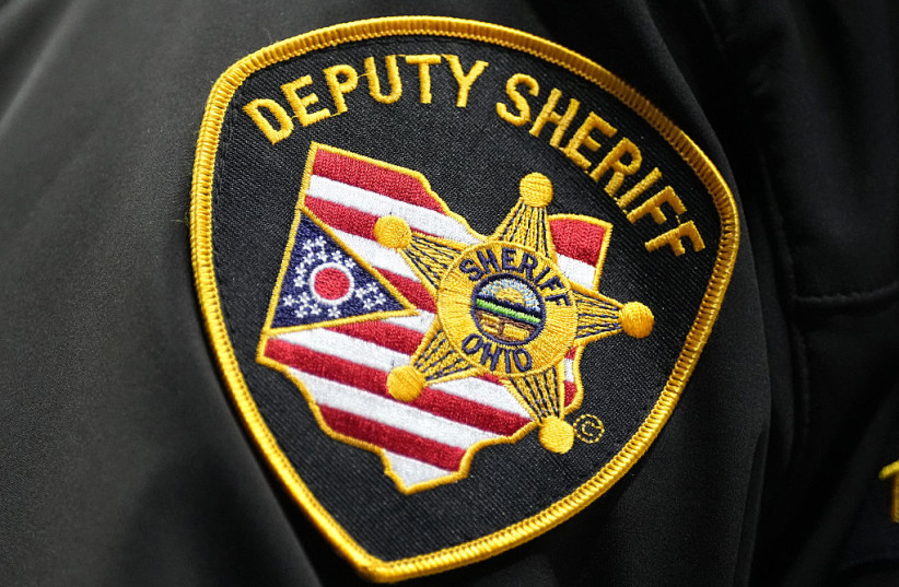 The Deputy Sheriff of Ohio logo is shown on a uniform during a college basketball game between the Xavier Musketeers and the Santa Clara Broncos at the Cintas Center on November 10, 2025 in Cincinnati, Ohio.