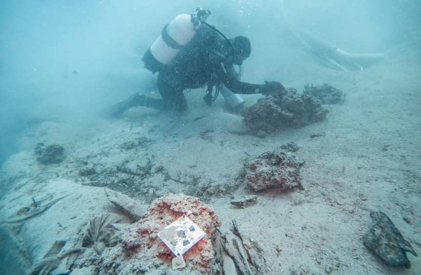 An underwater archaeologist works at a Byzantine shipwreck near Polace on the island of Mljet, Croatia, July 20, 2026.
