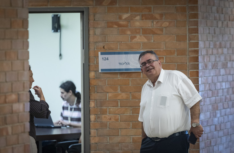 MK David Bitan arrives for a meeting of the Likud Secretariat Committee at the Knesset, Israel’s parliament in Jerusalem, June 28, 2026.