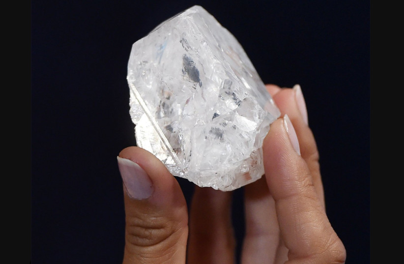 An uncut diamond.