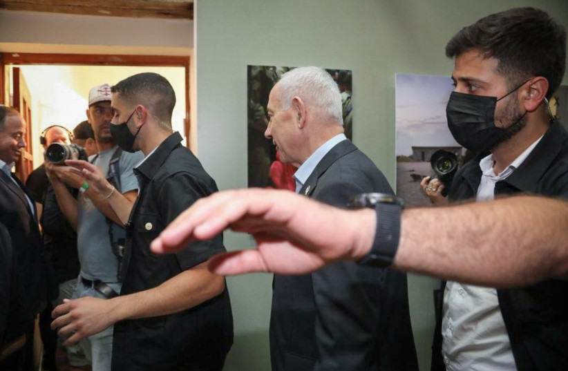Israeli Prime Minister Benjamin Netanyahu at the Etzel Museum in Tel Aviv, August 24, 2026.