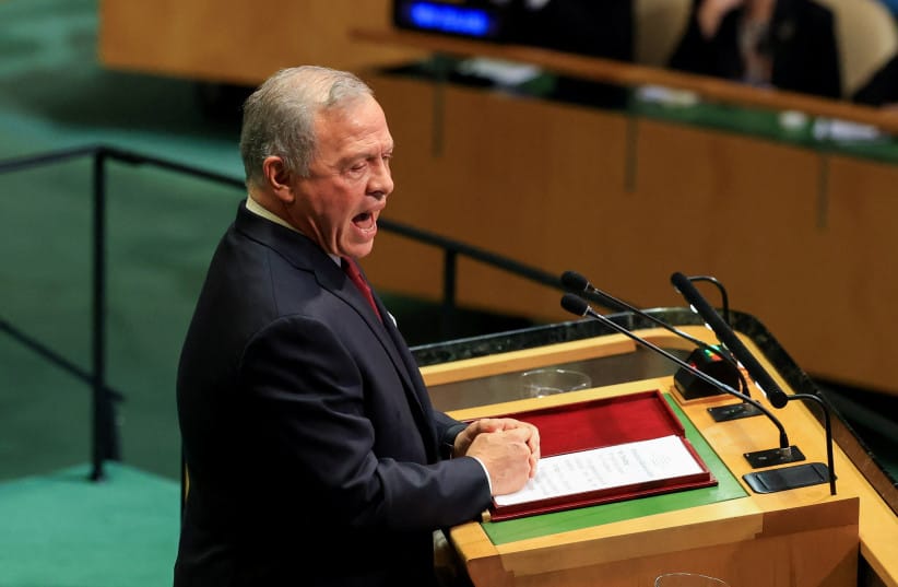 Jordan's King Abdullah II addresses the 81st United Nations General Assembly at UN headquarters in New York City, US, September 22, 2026.