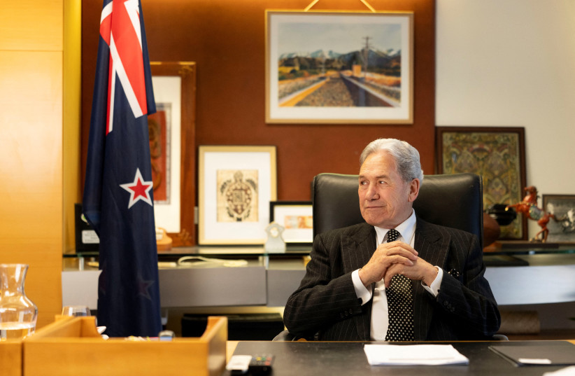New Zealand First leader Winston Peters reacts during an interview in his office at Parliament House in Wellington Tuesday, 22nd September 2026