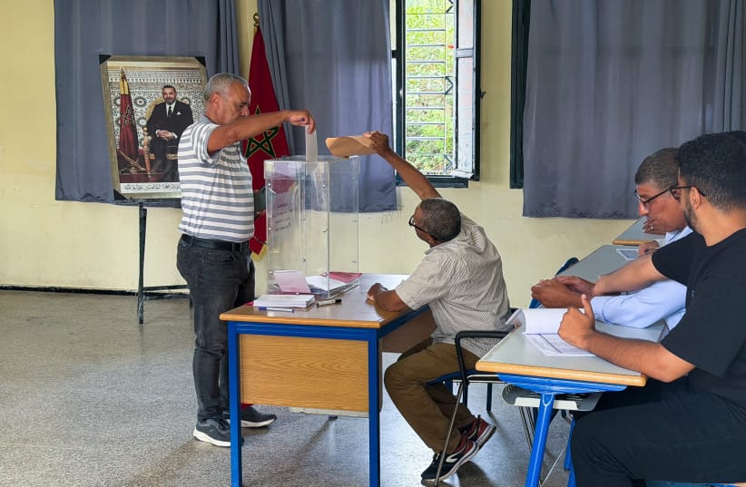 A man casts his vote during parliamentary elections in Rabat, Morocco September 23, 2026.