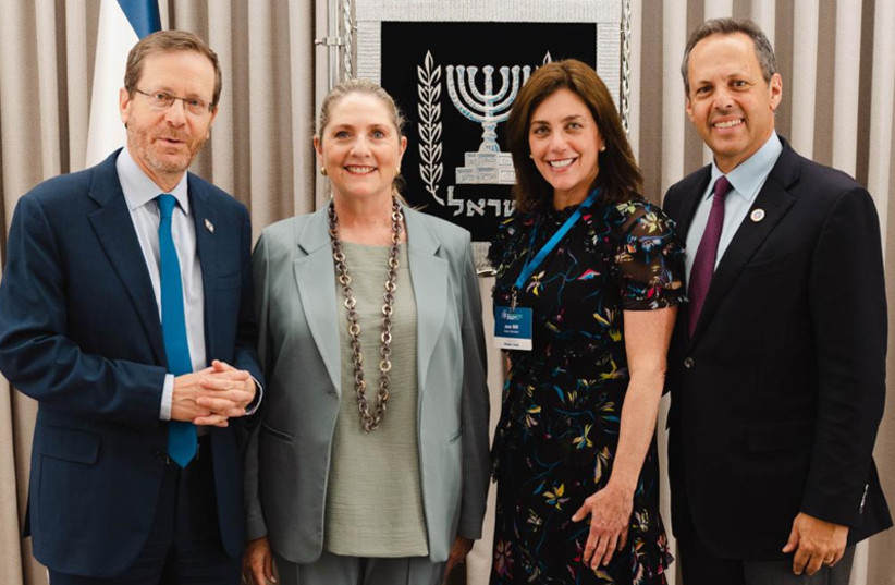 Jane and Mark Wilf with President Isaac Herzog and Michal Herzog