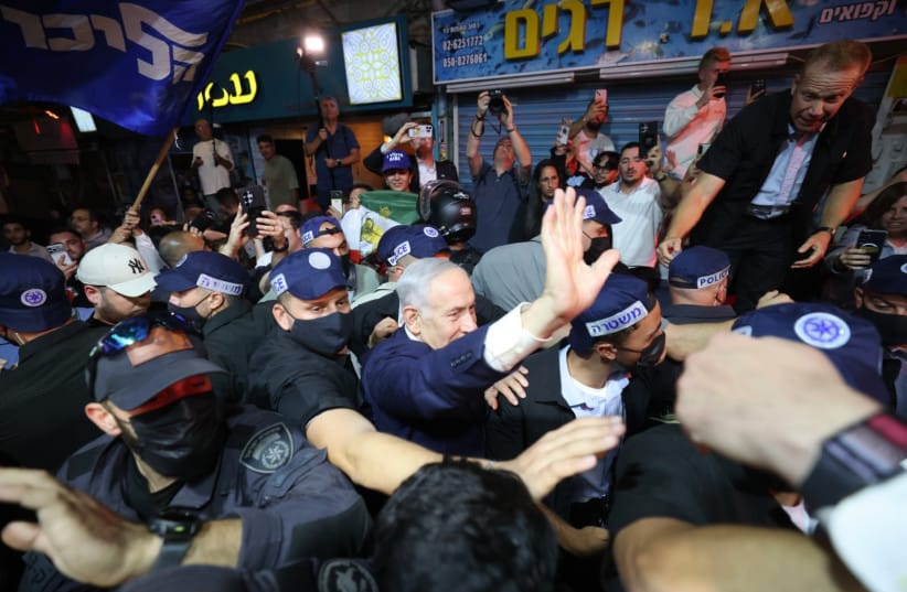 Prime Minister Benjamin Netanyahu at Mahaneh Yehuda Market in Jerusalem, October 23, 2026.