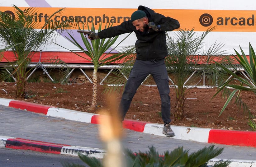 One of the terrorists who attacked the northern checkpoint of Hebron in the West Bank, October 23, 2026.