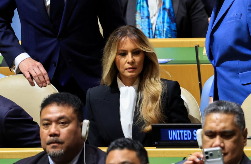 US first lady Melania Trump attends the 81st United Nations General Assembly at UN headquarters in New York City, US, September 22, 2026.