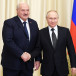 Russian President Vladimir Putin shakes hands with Belarusian President Alexander Lukashenko during a meeting at the Novo-Ogaryovo state residence outside Moscow, Russia, February 17, 2023.