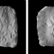  (L-R) XCT reconstruction of the tablet's surface. Semitransparent visualization of the reconstructed tablet