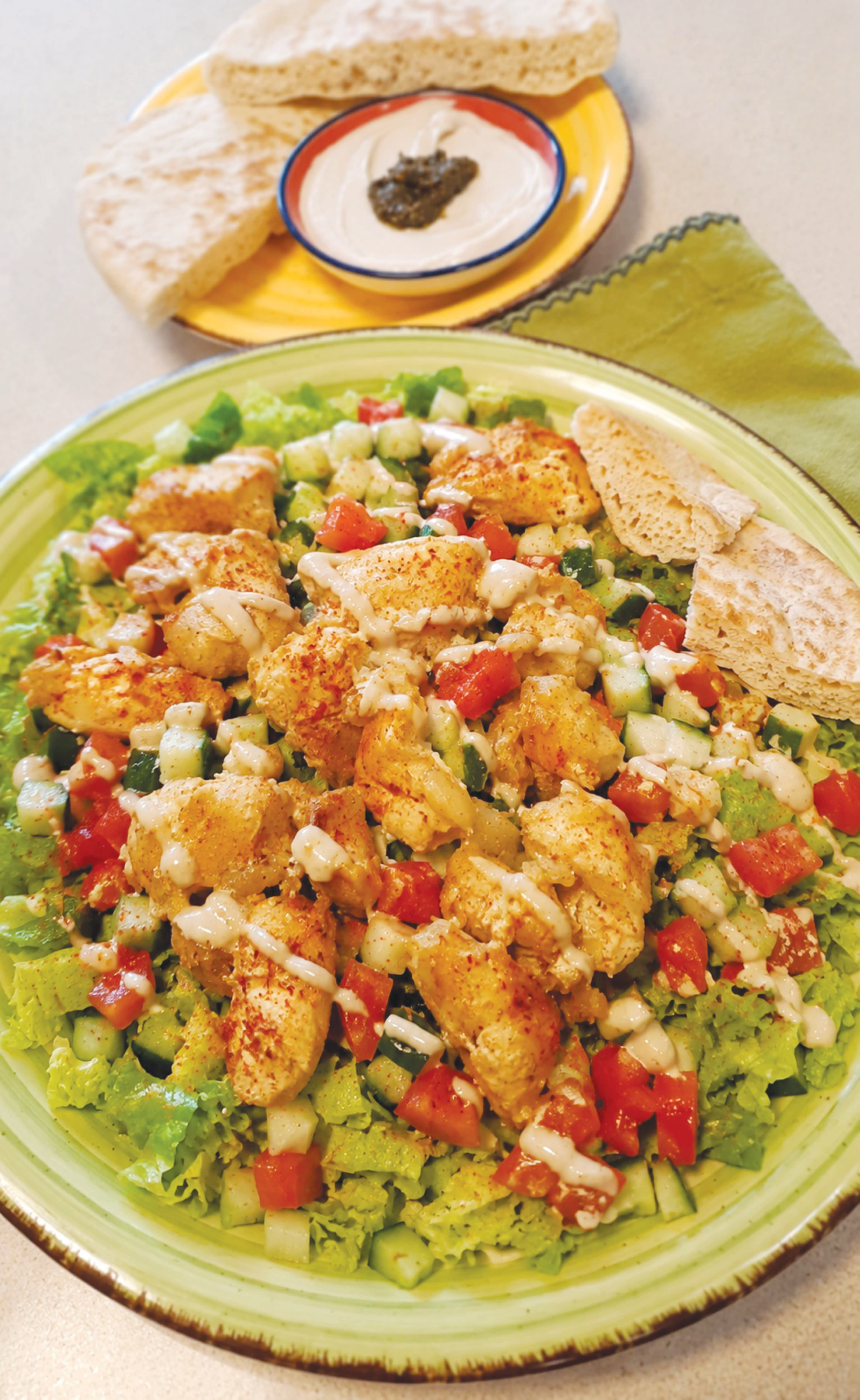 Shawarma chicken salad.