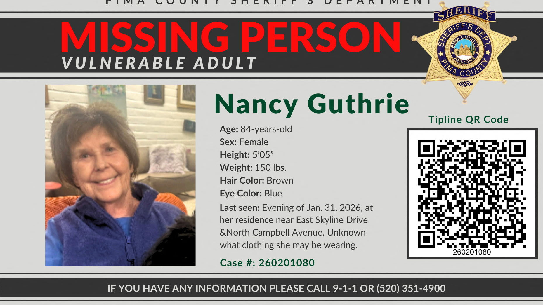 FBI confirms DNA recovered from glove found near Nancy Guthrie’s home
