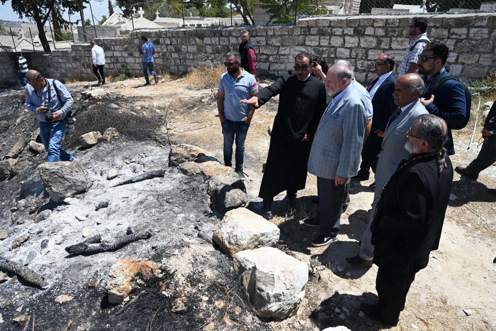 US Ambassador Mike Huckabee tours Taybeh (photo credit: SCREENSHOT/X)