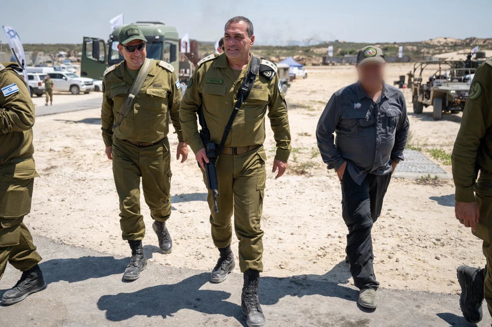 IDF Chief of Staff Lt.-Gen. Eyal Zamir visits Ground Forces headquarters, July 23 2025 (photo credit: IDF SPOKESPERSON UNIT)