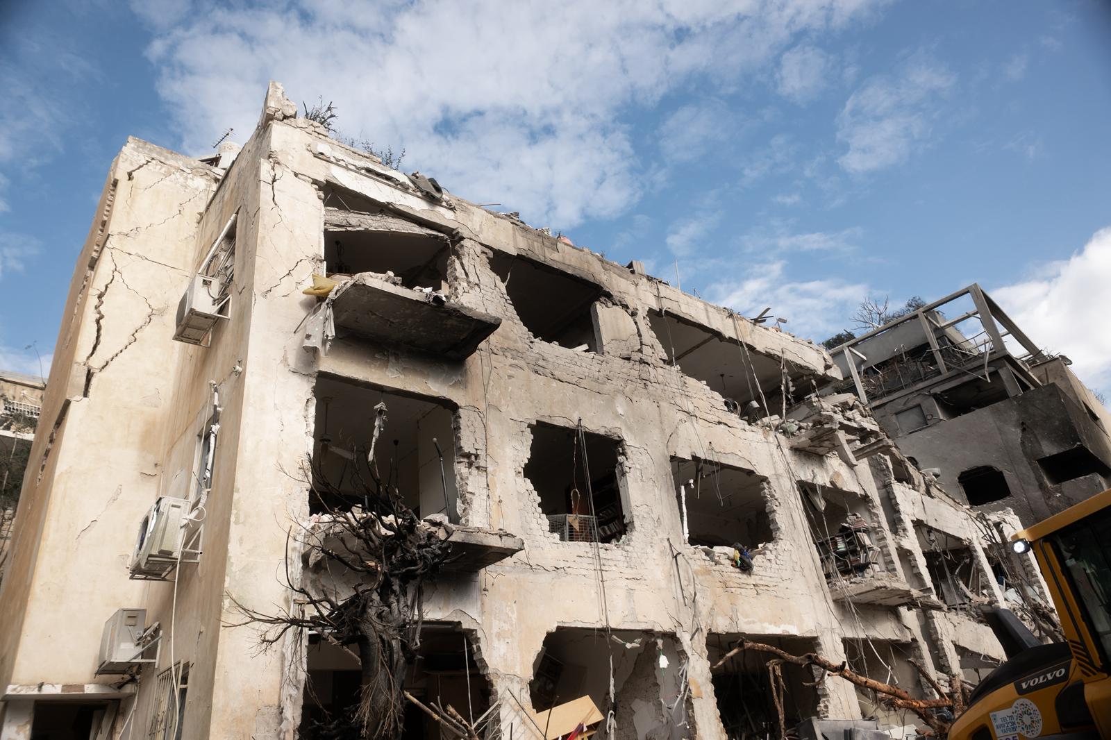 Damage after an Iranian missile attack in Tel Aviv. (photo credit: Chen Shimmel)