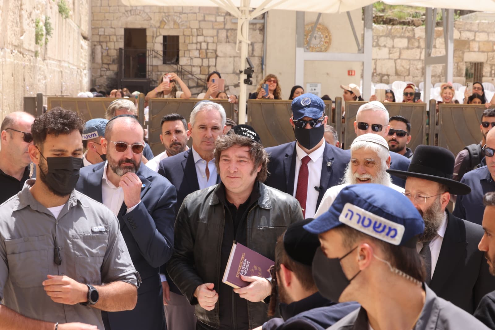 Argentinian President Javier Milei at Western Wall, April 19, 2026. (photo credit: MARC ISRAEL SELLEM)