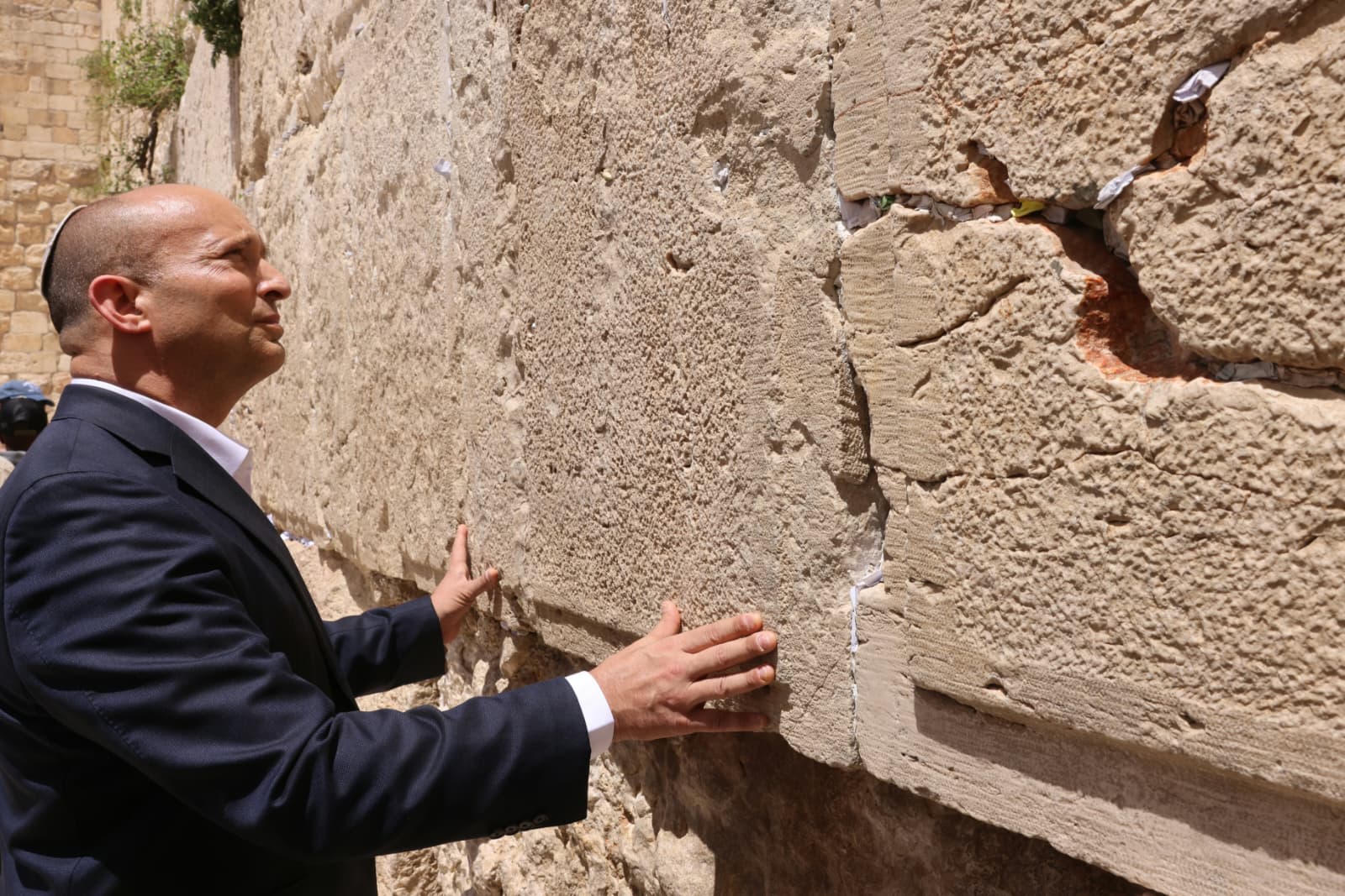 NAFTALI BENNET at the Western Wall, May 13, 2026. (photo credit: MARC ISRAEL SELLEM)