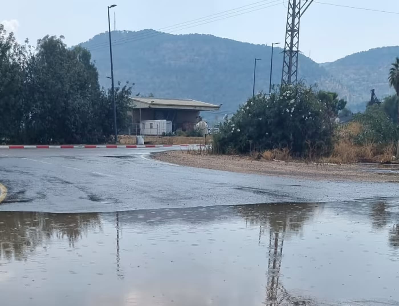 Rain falls in mid-August in the upper Galilee (photo credit: DANA MORAN-RAVID/UPPER GALILEE YOUTH CENTER)