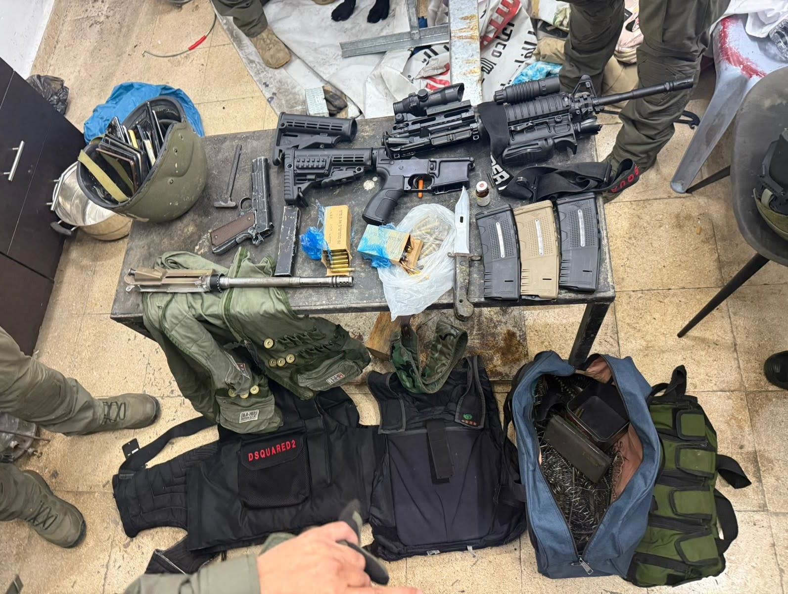 Illegal weapons confiscated by Israeli security forces in Nablus on April 30, 2026.  (photo credit: ISRAEL POLICE SPOKESPERSON