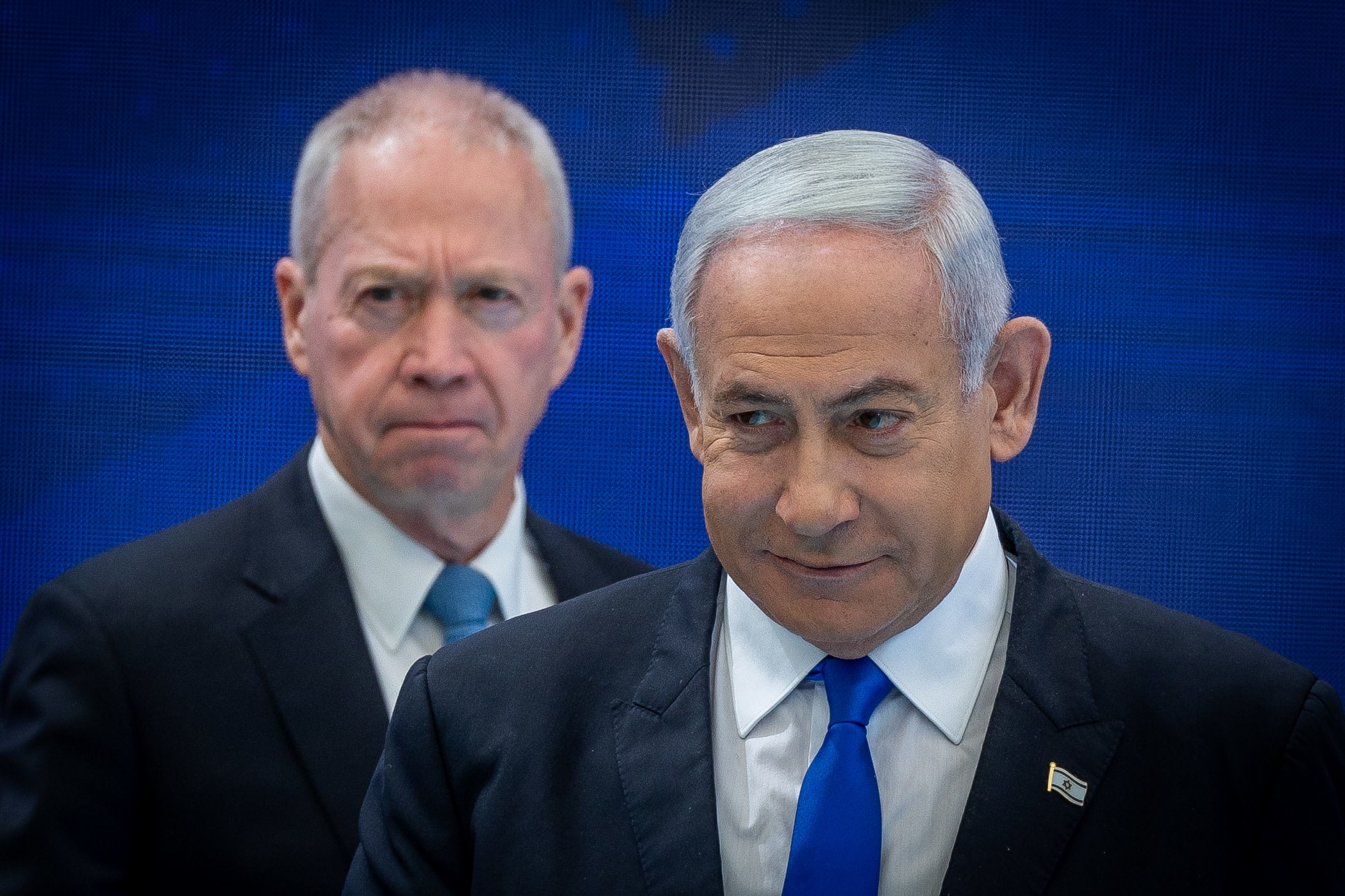  Prime Minister Benjamin Netanyahu and Defense Minister Yoav Gallant attend an event for outstanding soldiers as part of Israel