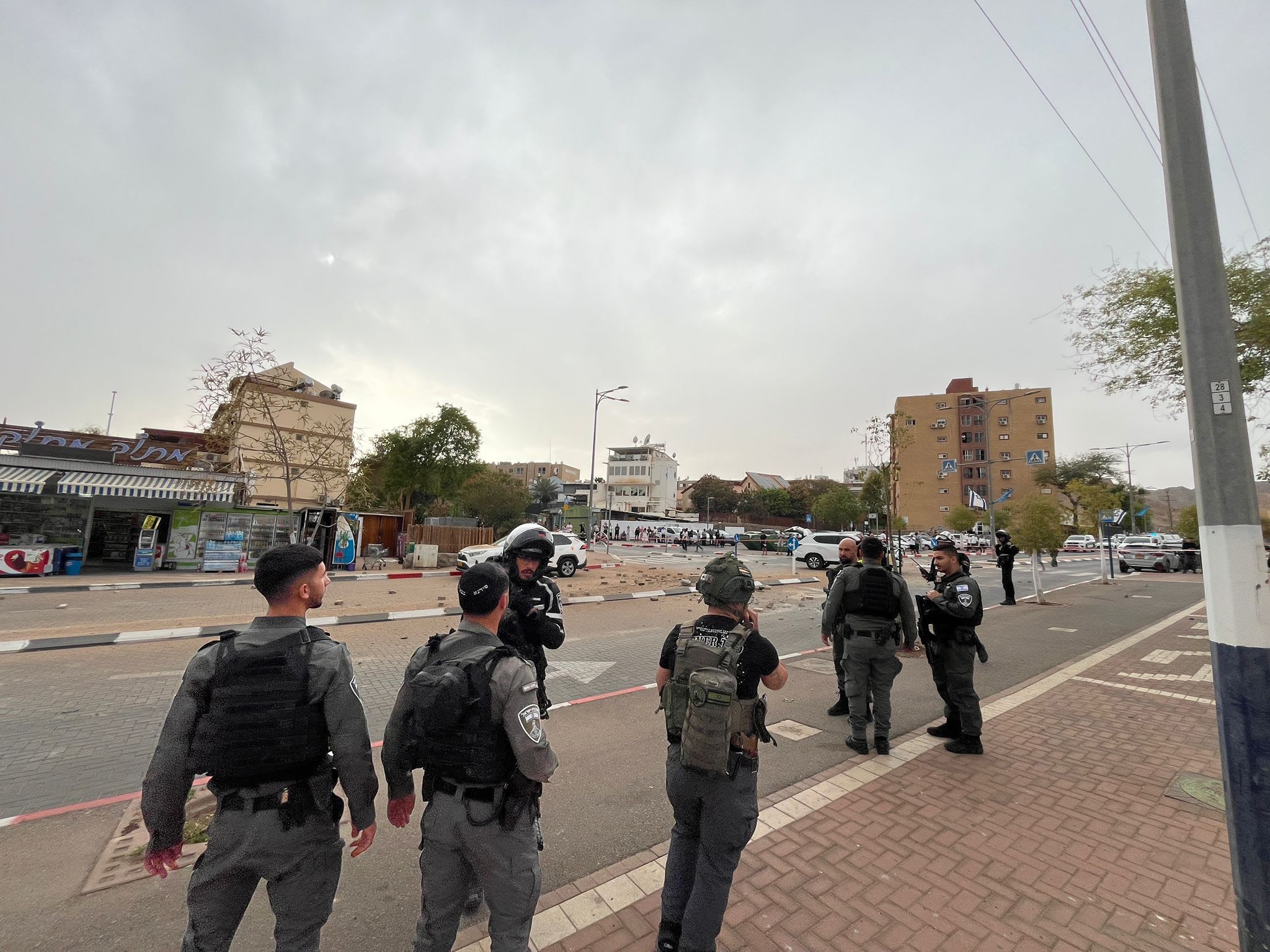 Authorities work at the scene of a fall in southern israel on March 14, 2026. (photo credit: Police Spokesperson )