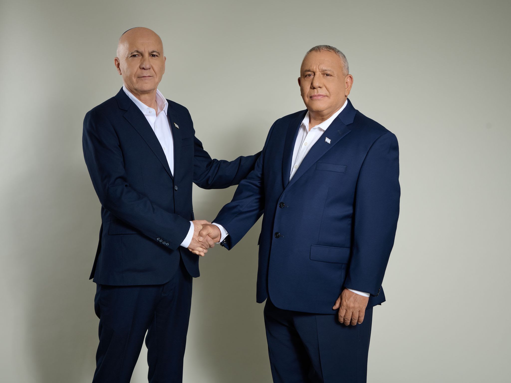 Yashar! party leader Gadi Eisenkot (right) and Former Shin Bet chief Yoram Cohen (left). (photo credit: Yashar! Party)