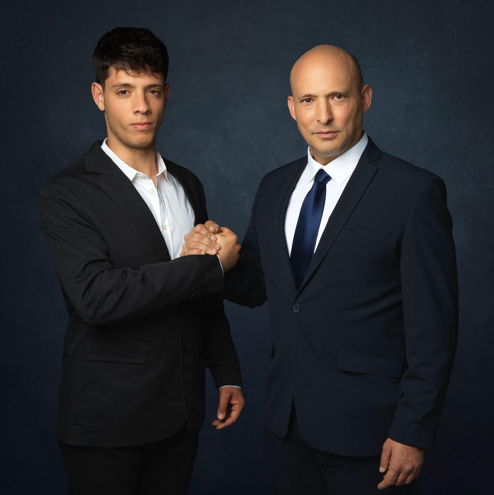 Former prime minister Naftali Bennett and Katif el Katif founder Yonatan Shalev.  (photo credit: Courtesy)