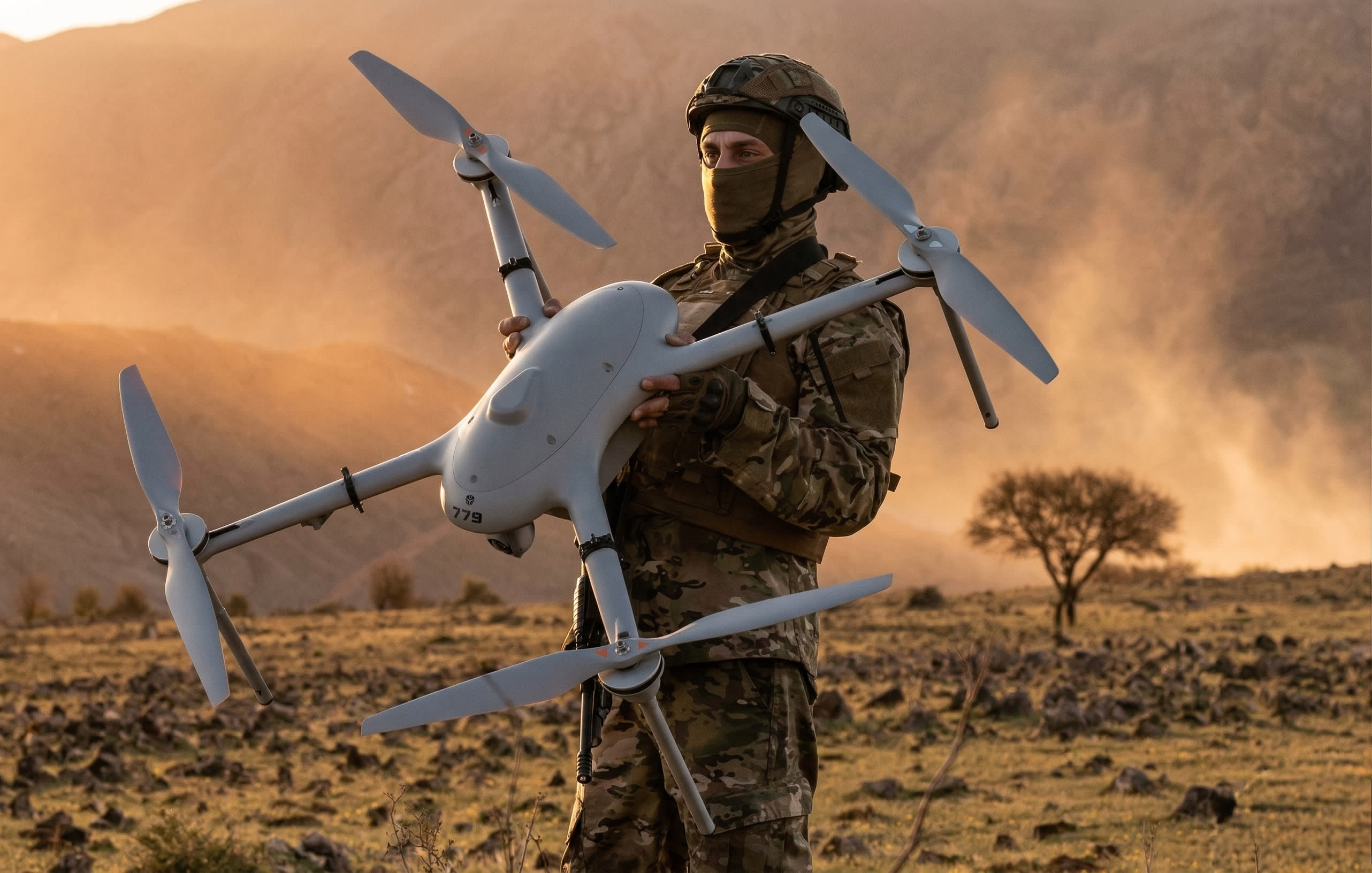 AeroSentinel’s G3 drone, designed for advanced tactical missions, handled by special forces in the field. (photo credit: ASAF HABER)