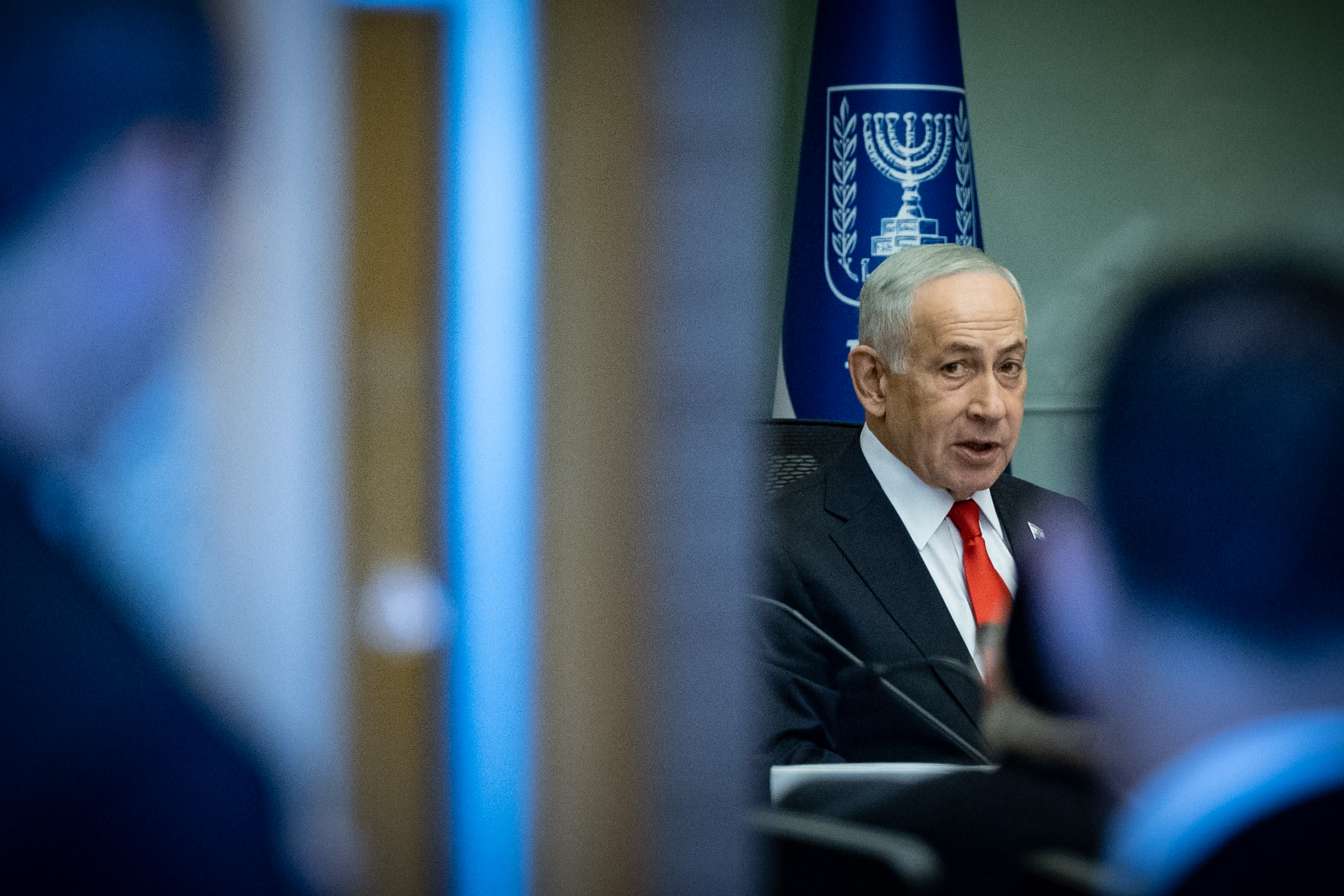 Prime Minister Benjamin Netanyahu attends a Defense and Foreign Affairs Committee meeting at the Knesset, in Jerusalem, February 5, 2026 (photo credit: YONATAN SINDEL/FLASH90)