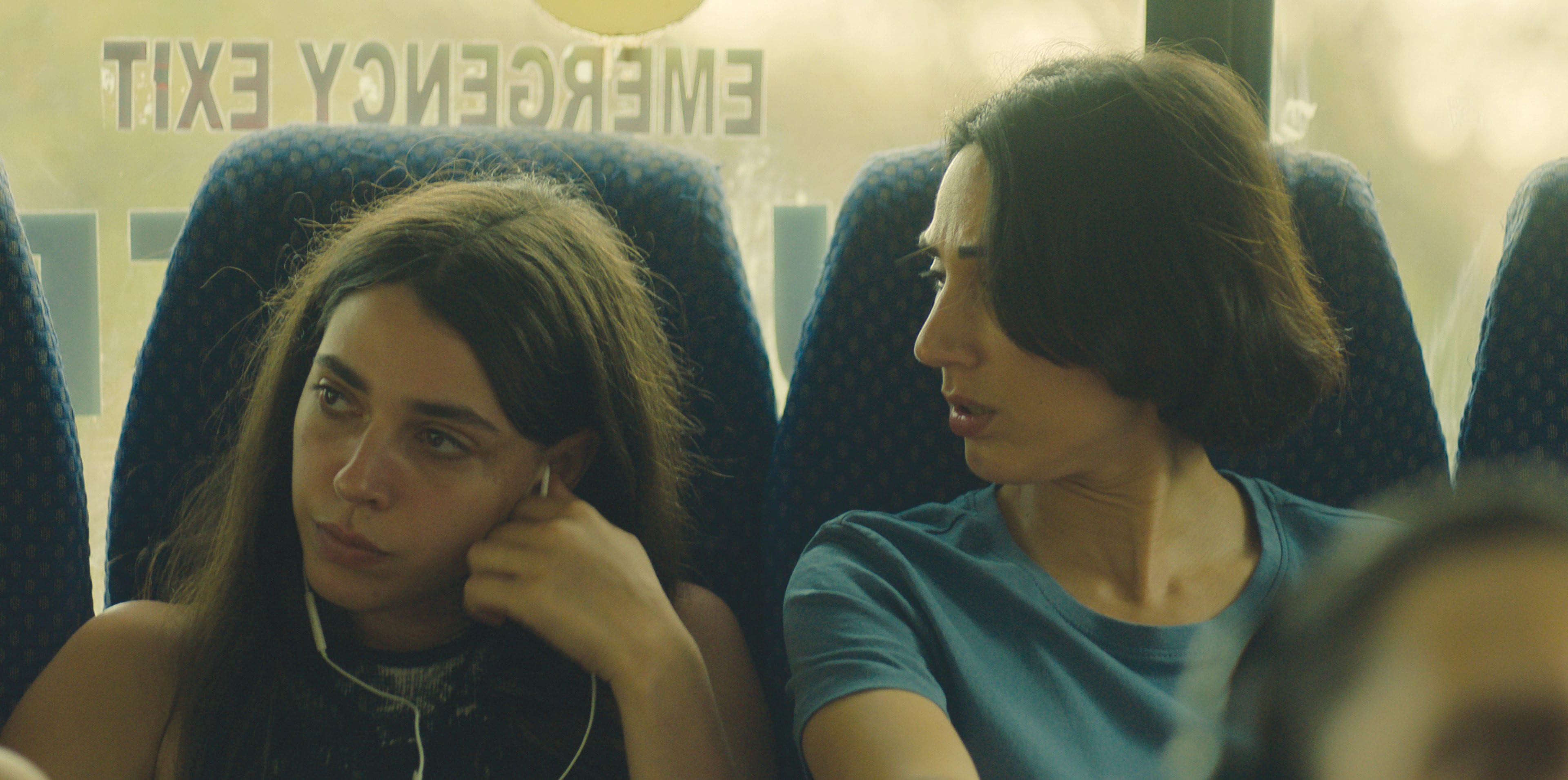 LIRAZ CHAMAMI (right) and Talia Lynne Ronn in ‘Unconditional.’ (photo credit: Courtesy of Apple TV)