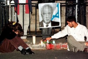 Israelis mourn the assassiniation of Prime Minister Yitzhak Rabin
