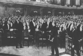Theodor Herzl at the First Zionist Congress, August 25, 1897