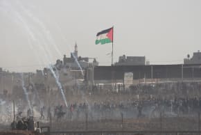 Protests near Khan Yunis on Gaza border June 8, 2018