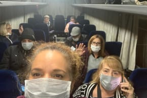The Israelis who were aboard the "Diamond Princess" cruise ship after disembarking