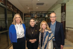  FIRST LADY Michal Herzog (second left), with (from left) Sarah Mali, Ariella Rohringer, and Steven Shulman.