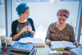 WOMEN ARE seen studying Torah and Halacha at Midreshet Lindenbaum. Women must be given the opportunity to take the Chief Rabbinate’s exams, the writer says. 