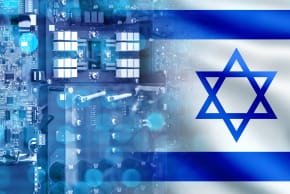 An illustration of a cyber board with an Israel flag.