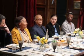 Historian and host Henry Louis Gates Jr. attends a seder in “Black and Jewish America: An Interwoven History.” 