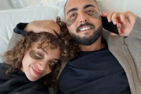 This couple is also trying facial treatments