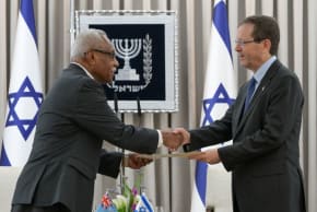 THE FIRST residential Ambassador of Fiji to Israel, Jesoni Vitusagavulu, meets President Isaac Herzog, February 3, 2026.