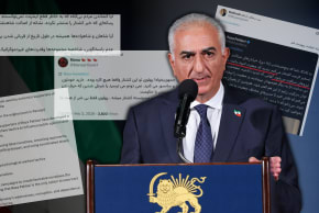 Iran's Crown Prince Reza Pahlavi has been the target of a campaign by both those connected to the Islamic Republic regime inside and outside Iran, and a coordinated bot campaign to target social media. 