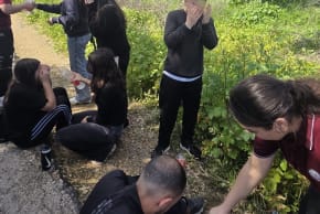 Middle schoolers from Sakhnin recover after being attacked with pepper spray and tear gas by yeshiva students in the Jordan River Valley on February 4, 2026.