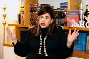 Israeli Esty Shushan, founder of "Nivcharot", movement to encourage haredi women to get involved in public life, gives an interview to AFP in the Israeli city of Petah Tikva on January 30, 2019