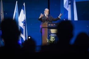 US Ambassador to Israel Mike Huckabee speaks during the FOZ Ambassadors Summit in Jerusalem, December 7, 2025.