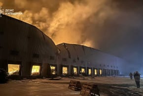 Firefighters work at the site of a Russian drone and missile strike, amid Russia's attack on Ukraine, in Kyiv, Ukraine, in this handout picture released February 7, 2026.