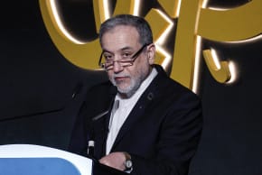 Iranian Foreign Minister Abbas Araghchi addresses the Al Jazeera Forum in Doha, February 7, 2026; illustrative.